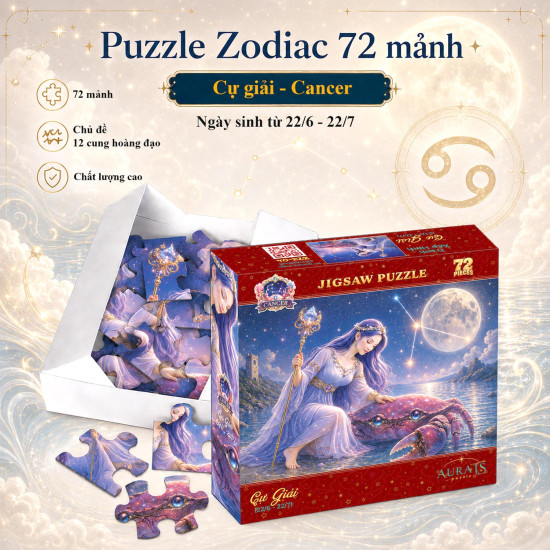 Puzzle Zodiac 72 mảnh - Cung Cự Giải