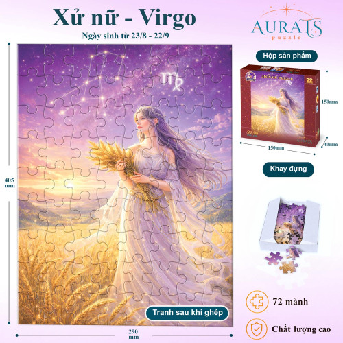 Puzzle Zodiac 72 mảnh - Cung Xử Nữ