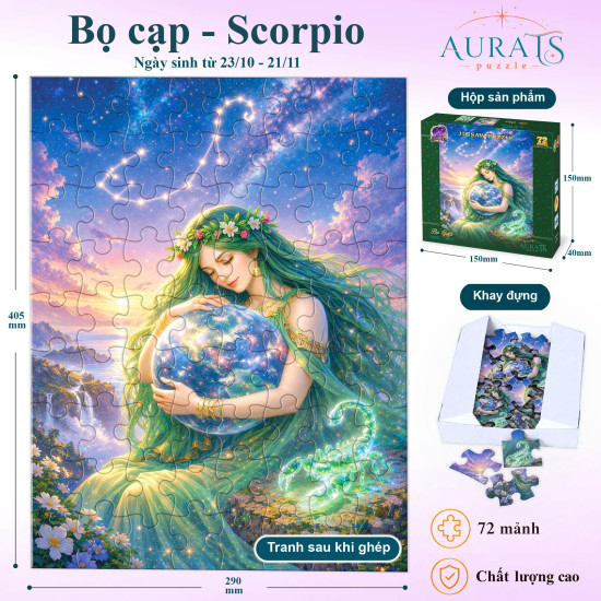 Puzzle Zodiac 72 mảnh - Cung Bọ Cạp