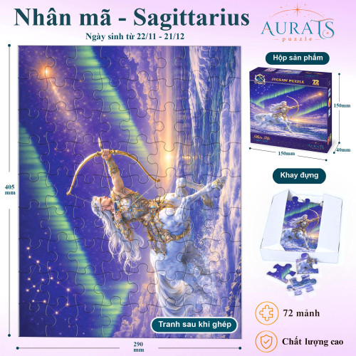 Puzzle Zodiac 72 mảnh - Cung Nhân Mã