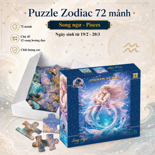 Puzzle Zodiac 72 mảnh - Cung Song Ngư