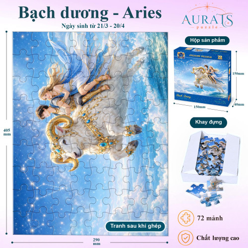 Puzzle Zodiac 72 mảnh - Cung Bạch Dương