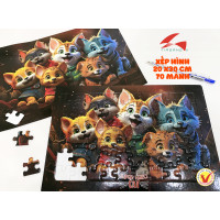 Xếp hình 48-60-70 mảnh - Super Hero Cat