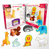 Xếp hình đầu tiên của Bé – Bộ 7 Con Vật Trong Sở Thú MFP-01