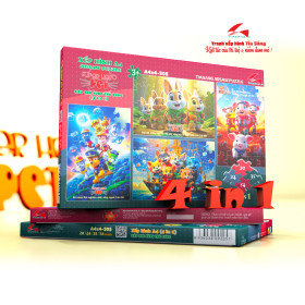 Xếp hình A4 (4 trong 1) Siêu Anh Hùng Thú Cưng