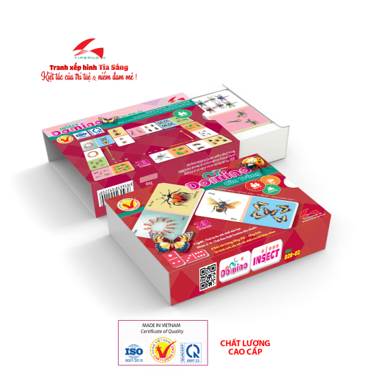 Xếp hình Domino - Côn trùng