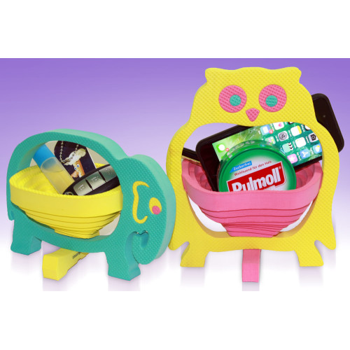 Combo 2 Giỏ Xếp Hình Sáng Tạo Voi & Cú