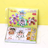 Xếp Hình Xốp A6 (4 In1) 12 Mảnh - Shin cậu bé bút chì