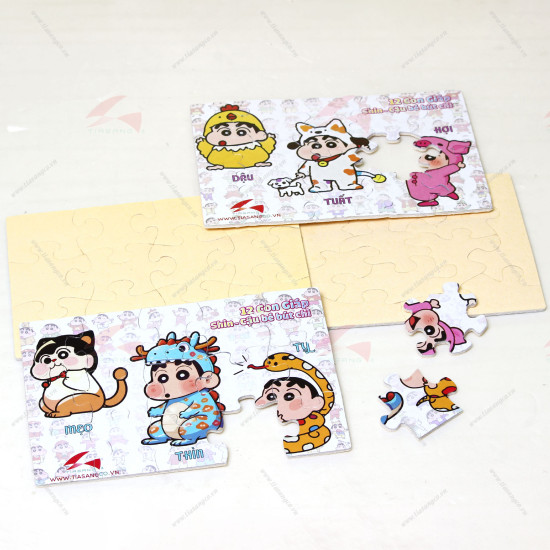 Xếp Hình Xốp A6 (4 In1) 12 Mảnh - Shin cậu bé bút chì