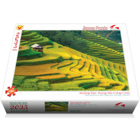 Tranh xếp hình 2035 mảnh:  2035-016 RUỘNG BẬC THANG MÙ CANG CHẢI