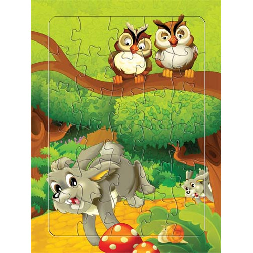 Tranh Xếp Hình 30 Mảnh 030-092 Thỏ Rượt Bắt