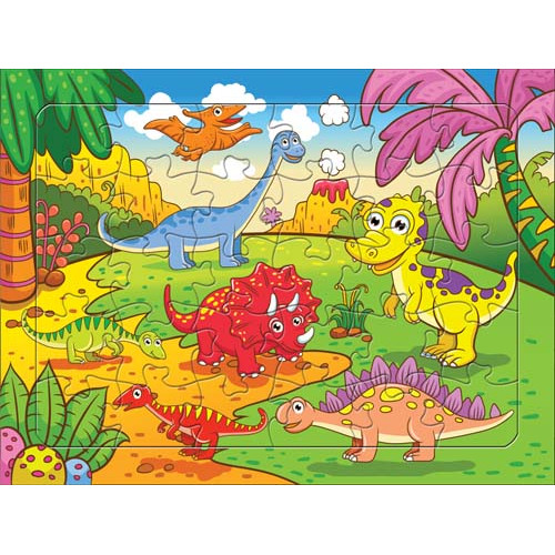 Tranh Xếp Hình 30 Mảnh 030-108 Gia Đình Khủng Long