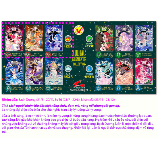 45x3F Cung hoàng đạo - Lửa