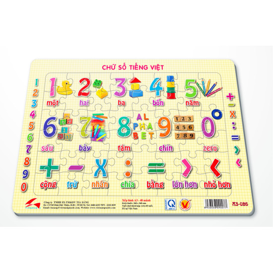 A3-026 Chữ Số Tiếng Việt