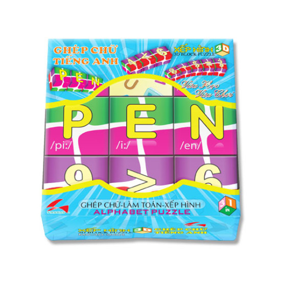 3D-9004 GHÉP CHỮ TIẾNG ANH 3D 