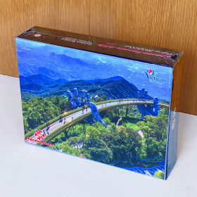 Tranh xếp hình 475 mảnh cao cấp "Việt Nam - Vẻ đẹp bất tận"  - Golden Bridge ( Da Nang)