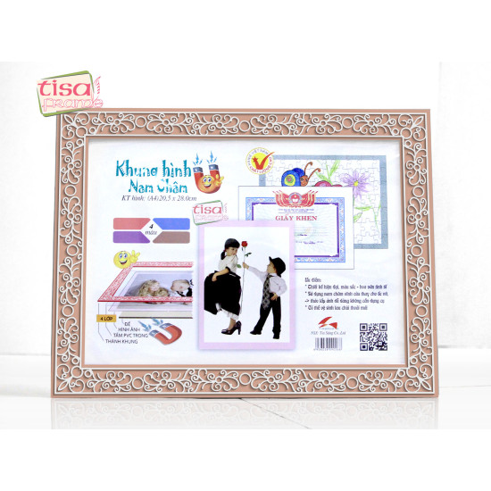 MF-N1 Bộ 2 khung hình nam châm màu nâu 1