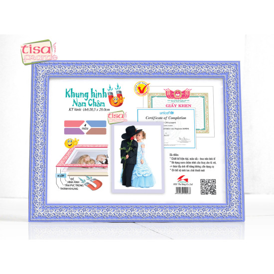 MF-X2 Bộ 2 khung hình nam châm màu xanh 2