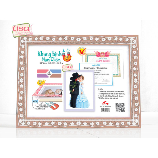 MF-N2 Bộ 2 khung hình nam châm màu nâu 2