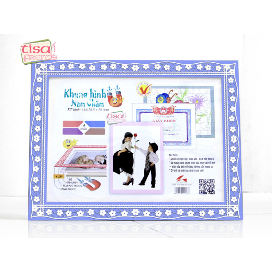 MF-X2 Bộ 2 khung hình nam châm màu xanh 2