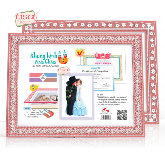 MF-D2 Bộ 2 khung hình nam châm màu đỏ 2