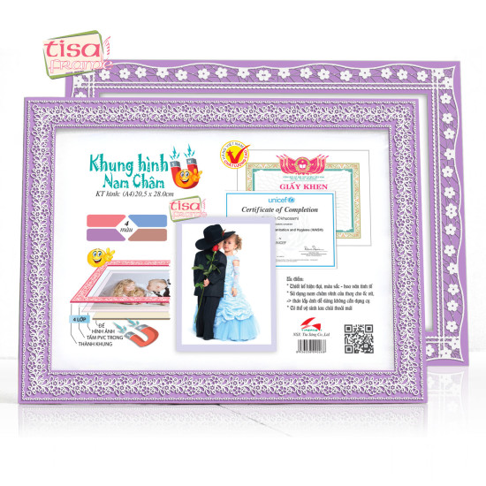 MF-T2 Bộ 2 khung hình nam châm màu tím 2