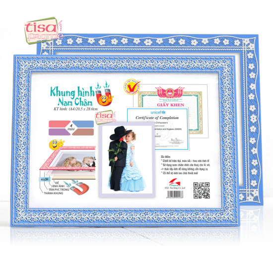 MF-X2 Bộ 2 khung hình nam châm màu xanh 2