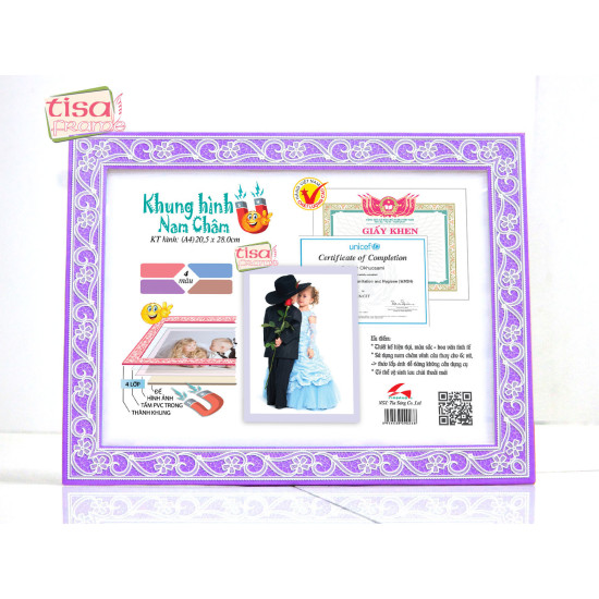 MF-T1 Bộ 2 khung hình nam châm màu tím 1