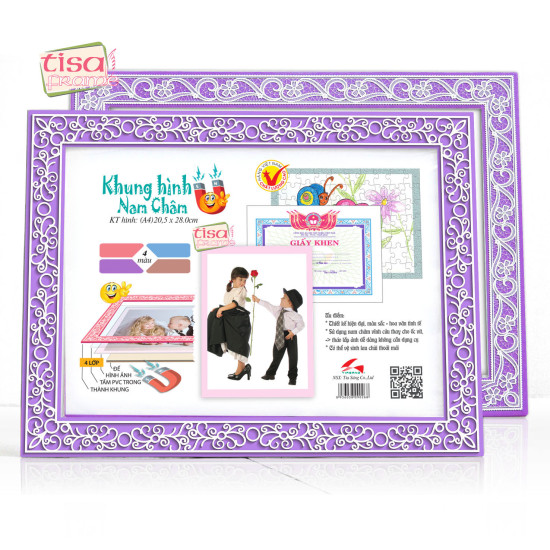 MF-T1 Bộ 2 khung hình nam châm màu tím 1